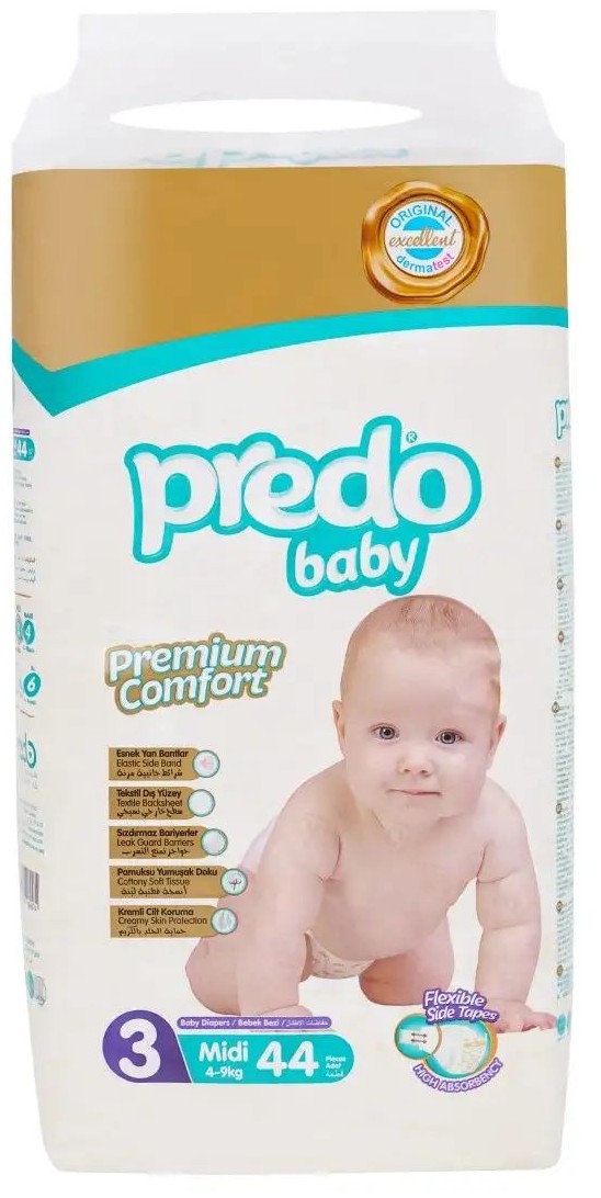 Predo Baby Подгузники детские, 4-9 кг, 44 шт. фото