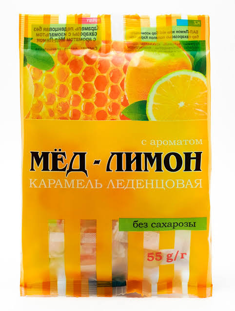 Насладись карамель леденцовая на изомальте, карамель, 55 г, 1 шт, мед + лимон фото