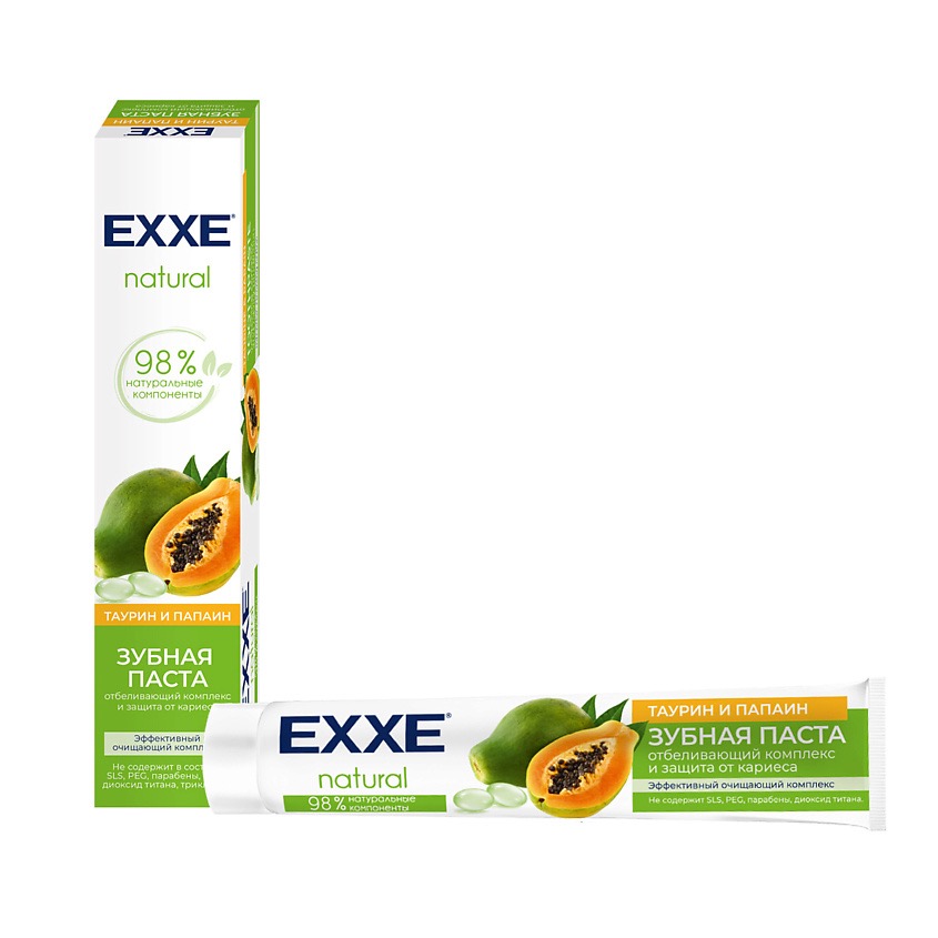 EXXE Natural зубная паста Таурин и папаин, зубная паста, 75 мл, 1 шт. фото
