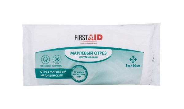 Ферстэйд Марля медицинская нестерильная, 3 м х 90 см, 1 шт. фото