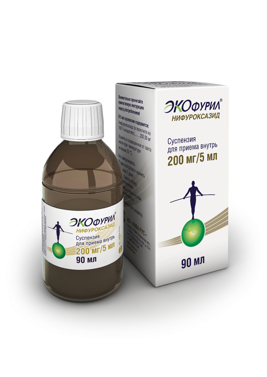 Экофурил, 200 мг/5 мл, суспензия для приема внутрь, 90 мл, 1 шт. фото