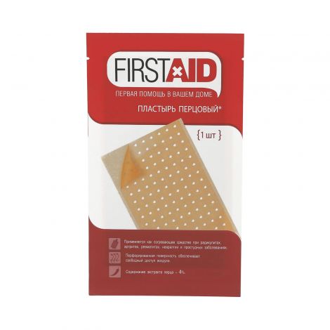 Ферстэйд Пластырь медицинский перцовый, 10 см х 18 см, пластырь, 1 шт, перфорированный фото