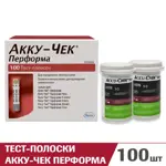 Accu-Chek Performa, тест-полоски для определения уровня глюкозы в крови, 100 шт. фото 2