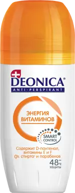 Deonica Антиперспирант-ролик Энергия витаминов, 50 мл, 1 шт. фото
