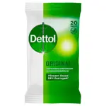 Dettol Салфетки влажные антибактериальные, салфетки влажные, 20 шт, без спирта фото