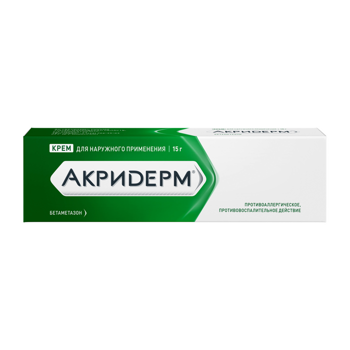 Акридерм, 0.05%, крем для наружного применения, 15 г, 1 шт. фото
