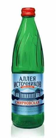 Аллея Источников Смирновская Вода питьевая минеральная, 0.5 л, 1 шт. фото