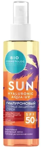 Bio cosmetolog professional спрей солнцезащитный гиалуроновый, 190 мл, 1 шт, SPF 50 фото