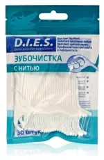 D.I.E.S. Зубочистки с нитью одноразовые, 30 шт. фото 1
