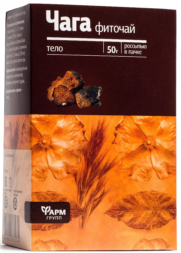 Чага, фиточай, 50 г, 1 шт. фото