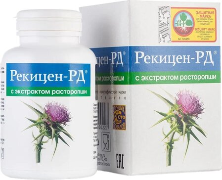 Рекицен-РД с экстрактом расторопши, 0.7 г, таблетки, 90 шт. фото