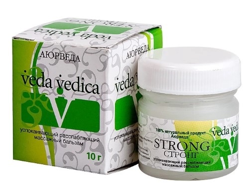 Veda Vedica Strong Бальзам успокаивающий расслабляющий массажный, бальзам для наружного применения, 10 г, 1 шт. фото