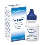 Ганфорт, 0.3 мг+5 мг/мл, капли глазные, 3 мл, 1 шт. фото