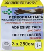 SFM-Plaster Пластырь фиксирующий, 3 см х 250 см, 1 шт, тканевая основа фото