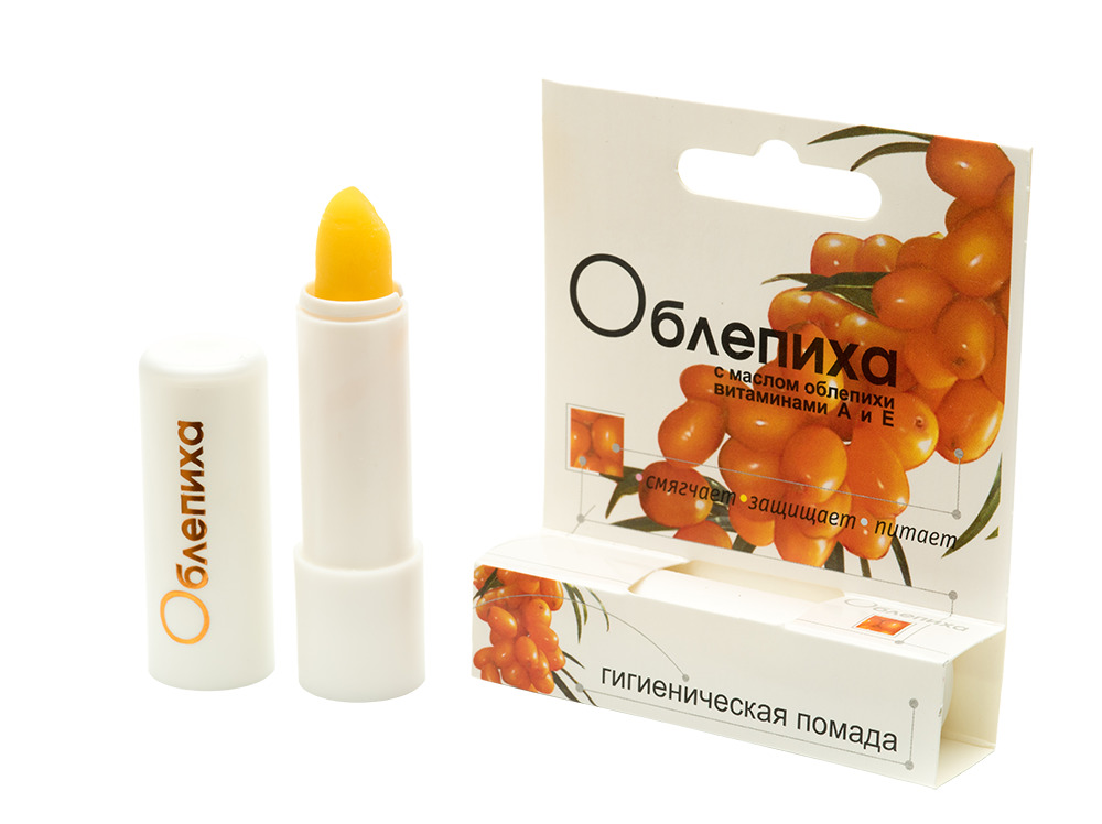 Помада губная гигиеническая Облепиха, помада, 2.8 г, 1 шт. фото