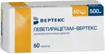 Леветирацетам-Вертекс, 500 мг, таблетки, покрытые пленочной оболочкой, 60 шт. фото