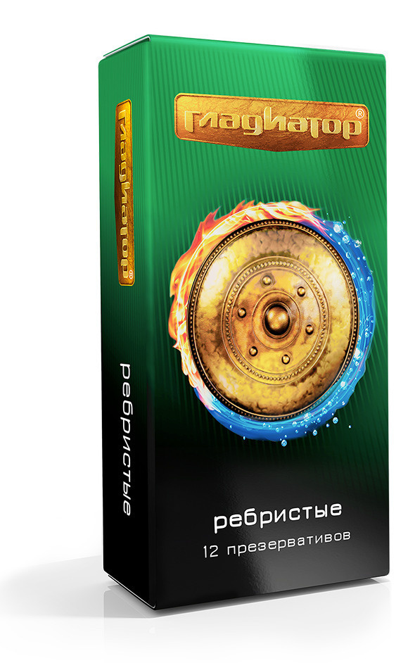 Гладиатор Презервативы ребристые, 12 шт. фото