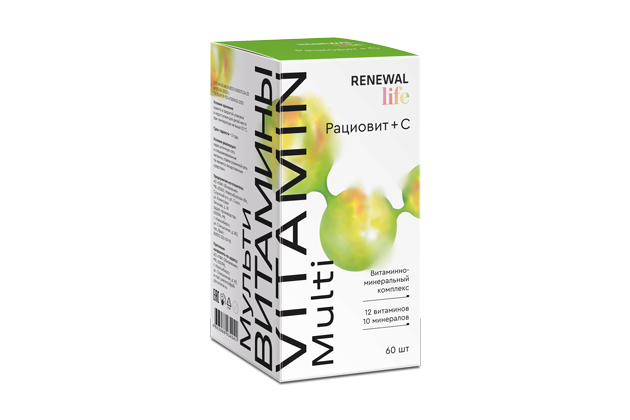 Рациовит+С витаминно-минеральный комплекс, таблетки, покрытые пленочной оболочкой, 60 шт. фото