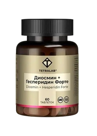 Tetralab Диосмин + Гесперидин Форте, таблетки, 60 шт. фото