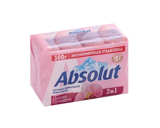 Абсолют Cream Мыло твердое, мыло твердое, 75 г, 4 шт, дикая орхидея фото
