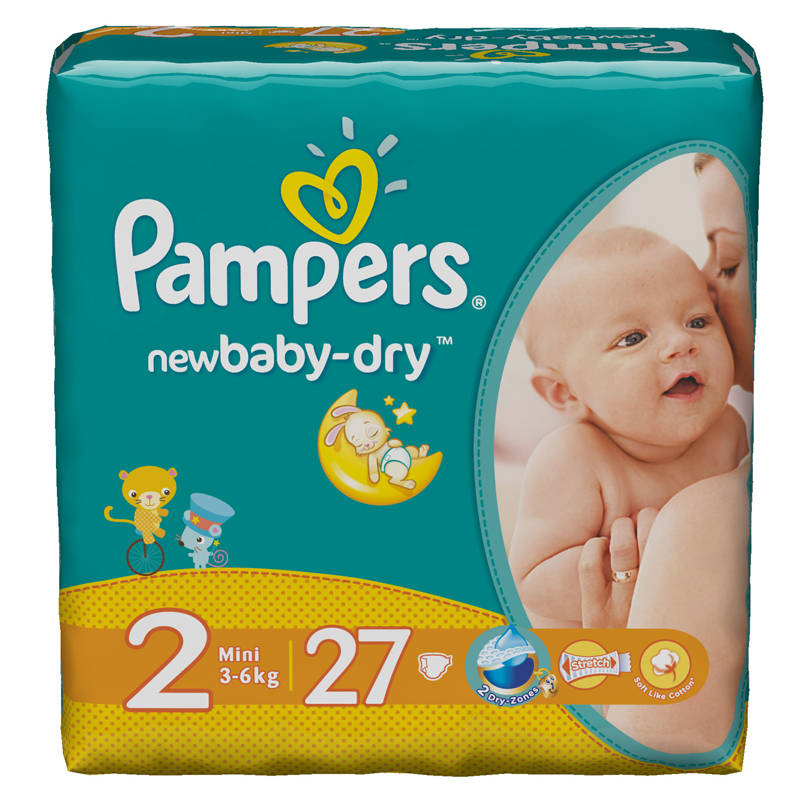 Pampers New baby-dry Подгузники детские, р. 2, 27 шт, 3-6кг фото