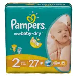 Pampers New baby-dry Подгузники детские, р. 2, 27 шт, 3-6кг фото