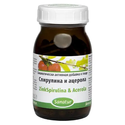 Sanatur Спирулина и ацерола, капсулы, 90 шт. фото