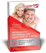 Superum Витаминно-минеральный комплекс от A до Zn, 630 мг, таблетки, 30 шт. фото 