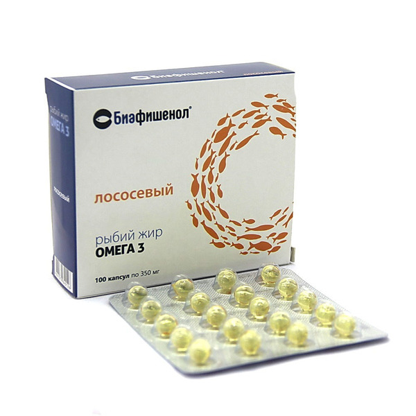 Биафишенол рыбий жир лососевый, капсулы, 100 шт. фото