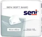 Seni Soft Basic Пеленки впитывающие, 60 см х 40 см, 10 шт, 2 капли фото