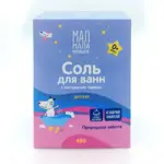 Мал Мала Меньше Соль для ванн детская 0+, соль для ванн, 450 г, 1 шт, с экстрактом череды фото