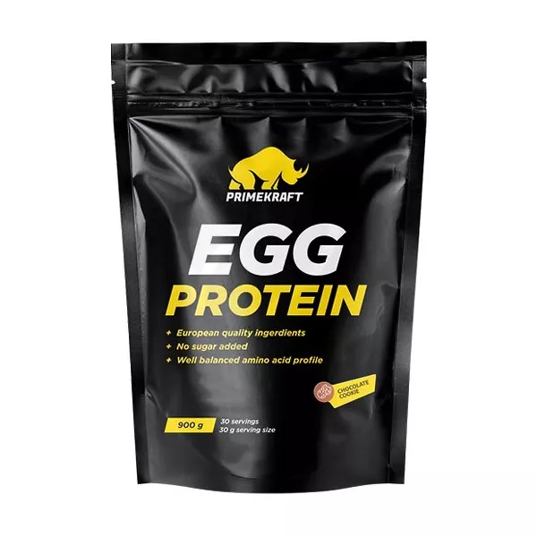Prime kraft Протеин яичный, порошок, 900 г, 1 шт, шоколадное печенье фото