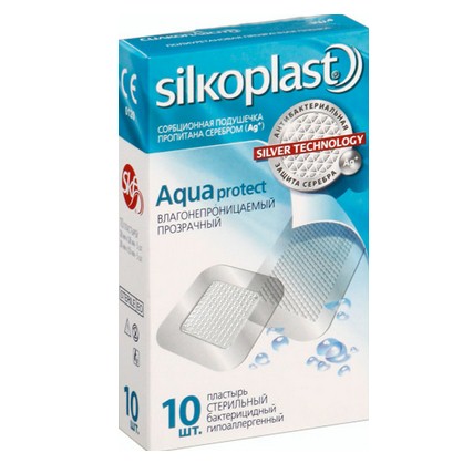 Silkoplast Aquaprotect Пластырь с содержанием серебра, пластырь в комплекте, 10 шт. фото