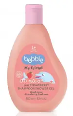 Bebble my friend Шампунь и гель для душа 2в1, шампунь-гель, 250 мл, 1 шт, с ароматом клубники фото