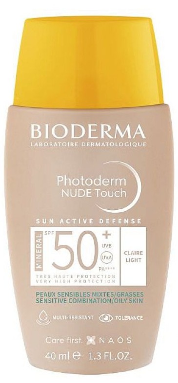 Bioderma Photoderm Cолнцезащитный флюид, крем для лица, 40 мл, 1 шт, SPF50+, светлый оттенок фото
