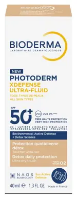 Bioderma Photoderm Xdefense Флюид солнцезащитный для всех типов кожи SPF50+, флюид солнцезащитный матирующий, 40 мл, 1 шт. фото