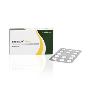 Рабелок, 20 мг, таблетки, покрытые кишечнорастворимой оболочкой, 14 шт. фото
