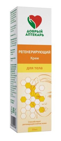 Добрый Аптекарь Крем для тела регенерирующий, крем, 30 мл, 1 шт, с маслом облепихи фото