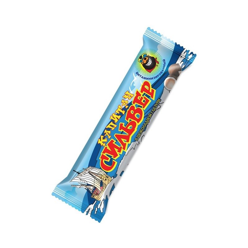 Капитан Сильвер, батончик, 50 г, 1 шт, кокосовый батончик в шоколадной глазури с витамином C фото