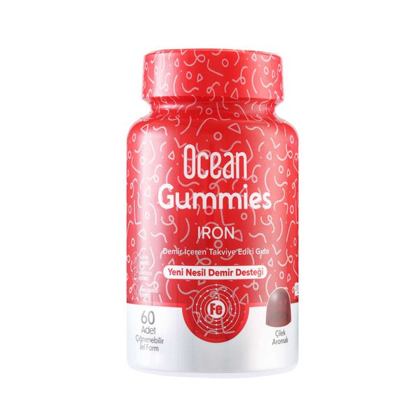 Orzax Ocean гаммиc железо, пастилки жевательные, 2.5 г, 60 шт, клубника фото