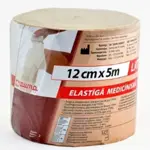 Lauma Бинт эластичный медицинский, 12 см х 5 м, 1 шт, с двумя фиксаторами, высокой растяжимости фото