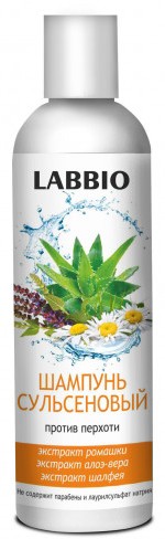 Labbio Шампунь сульсеновый против перхоти, шампунь, 250 мл, 1 шт. фото