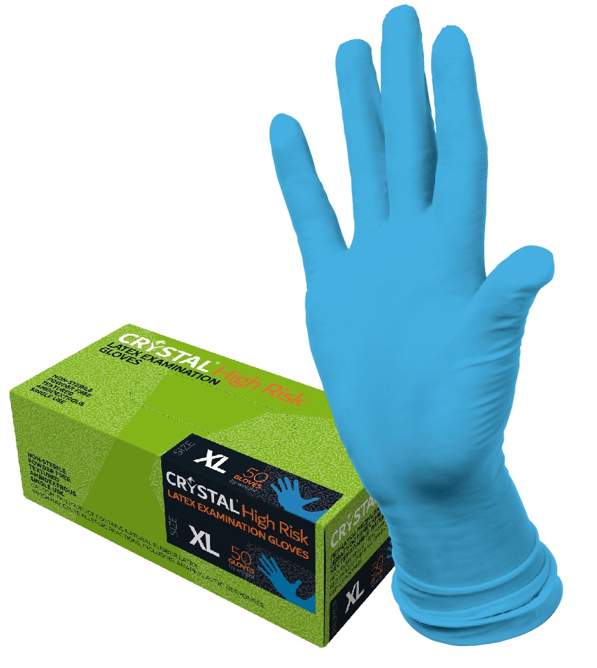 Crystal High Risk перчатки смотровые латексные неопудренные нестерильные, Extra Large XL, пара, 25 шт. фото