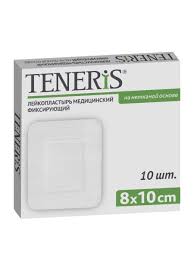 Teneris T-Pore Пластырь фиксирующий, 8 см х 10 см, пластырь, 10 шт, нетканая основа фото