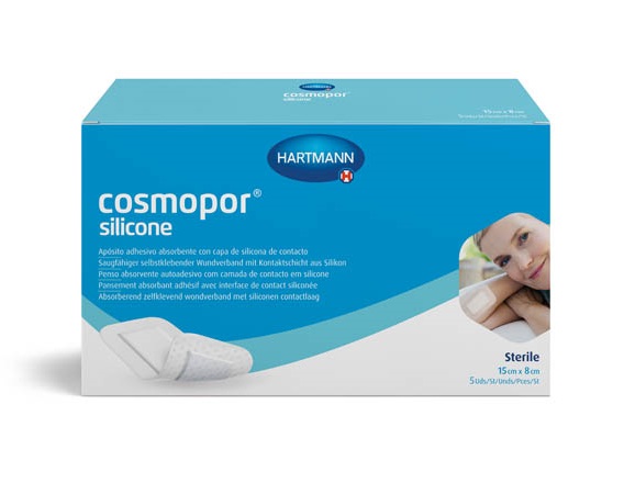 Cosmopor Silicone, 15 см х 8 см, повязка пластырного типа стерильная, 5 шт. фото