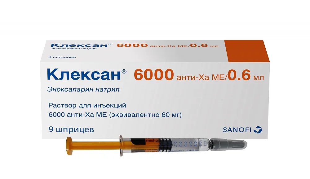 Клексан, раствор для инъекций, 0.6 мл, 2 шт, 6000 анти-Ха МЕ/0.6 мл фото