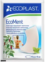 Ecoplast EcoMent Пластырь перцовый с ментолом, 10 см х 15 см, пластырь медицинский, 1 шт. фото