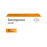 Бисопролол, 2.5 мг, таблетки, покрытые пленочной оболочкой, 30 шт. фото