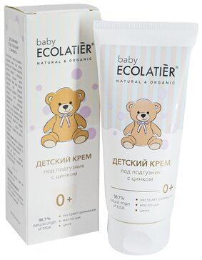 Ecolatier baby крем детский под подгузник с цинком, крем, 100 мл, 1 шт. фото
