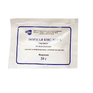 Борная кислота, порошок для наружного применения, 20 г, 1 шт. фото